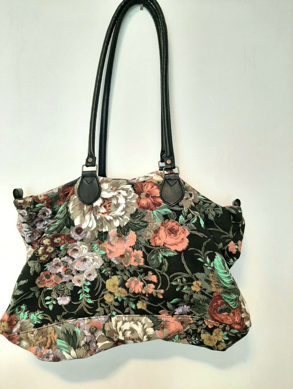 Whimsigoth Moody Floral Slouch Oversized Romantic Tote Bag